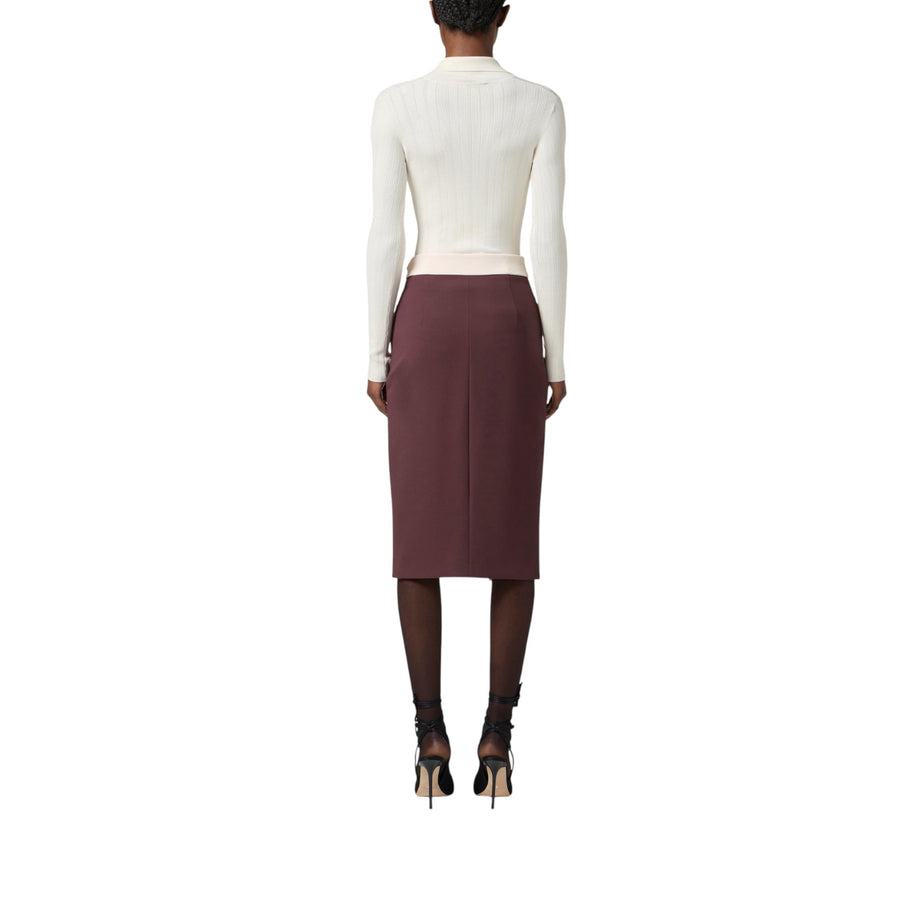 Maglia donna a costine con dettagli à jour