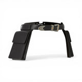 Cintura donna texana in pelle con tasche portaoggetti 3 cm