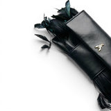 Pochette donna Piume in pelle