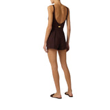Shorts donna in crêpe leggero con pinces