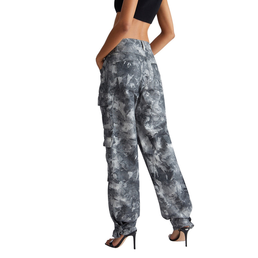 Pantaloni donna cargo camouflage