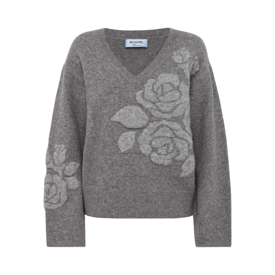 Maglia donna intarsio goffrato