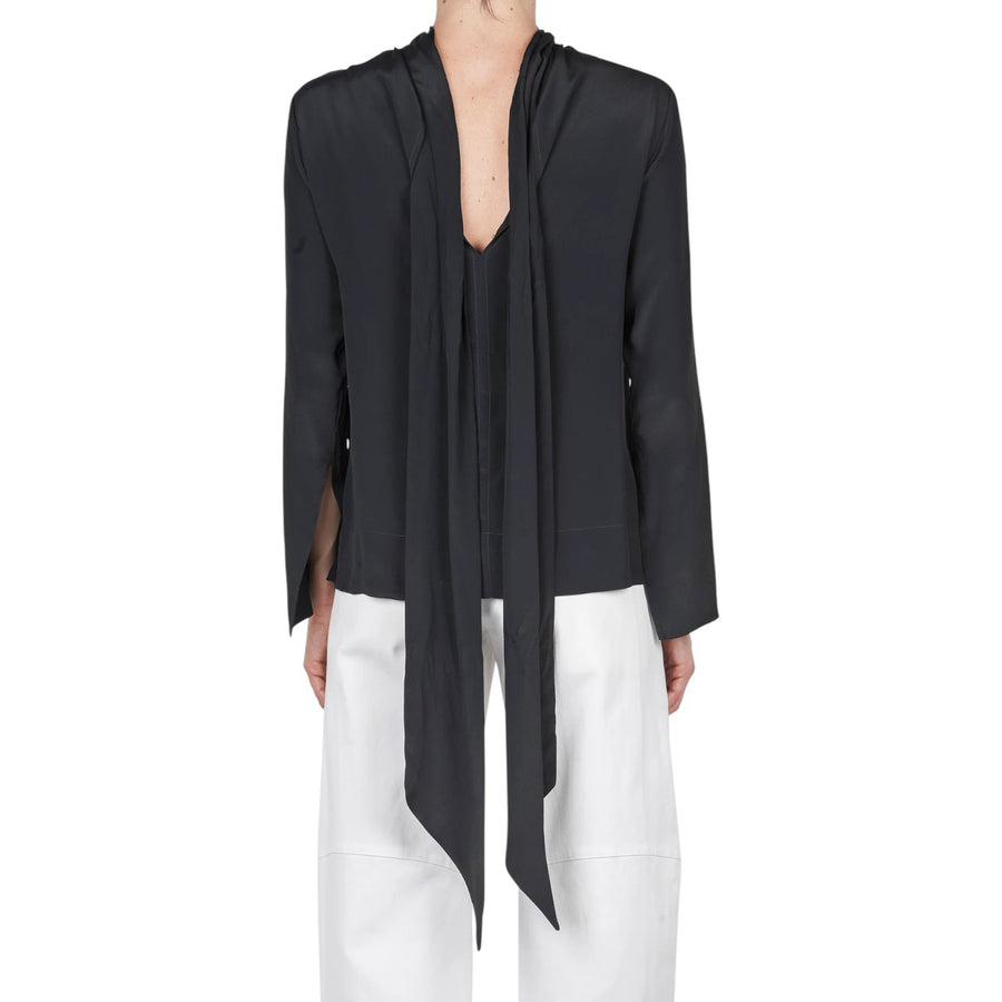 Blusa donna fluida con spacchi