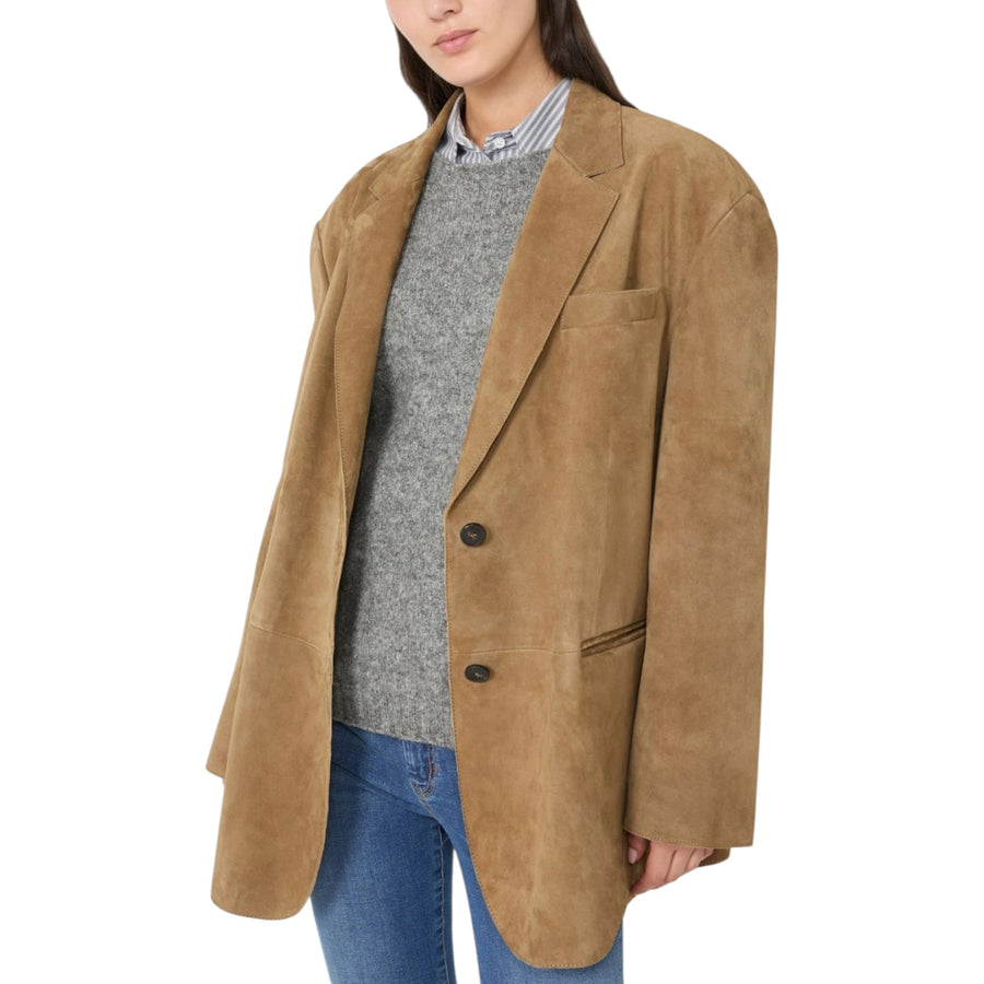 Blazer donna over in suede