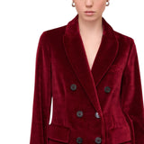 Blazer donna doppiopetto in velluto