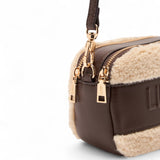 Borsa donna a tracolla piccola in teddy