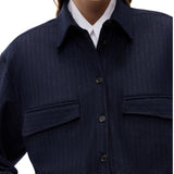 Camicia donna cropped gessata