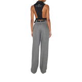 Gilet donna in lana con stampa lettering