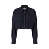 Camicia donna cropped gessata