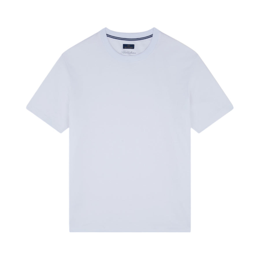 T-shirt uomo Silver in cotone Fine Piqué con ricamo