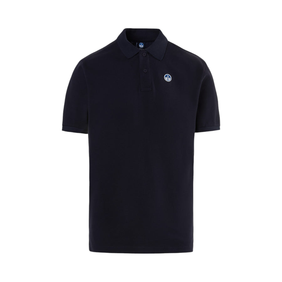 Polo uomo con patch logo