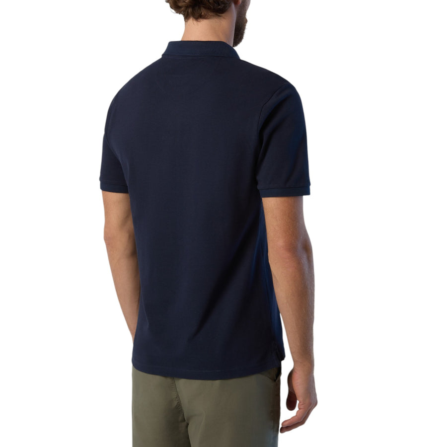 Polo uomo con patch logo
