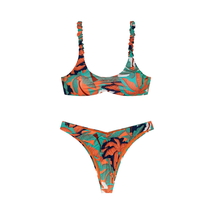 Bikini donna top e slip americano fisso exotic