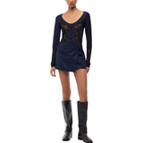 Minigonna Donna a portafoglio full strass