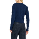 Cardigan donna in lana a trecce