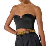 Top donna in raso stretch