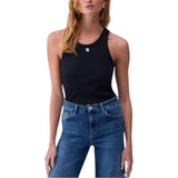 Top donna con mini logo