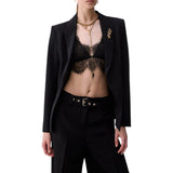 Blazer donna con dettaglio zip