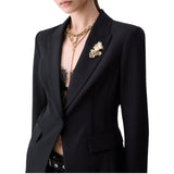 Blazer donna con dettaglio zip