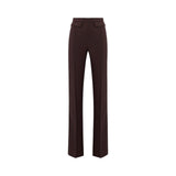 Pantaloni donna in crêpe leggero e raso