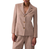 Blazer donna in tessuto mélange