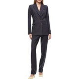 Giacca donna slim doppiopetto in misto lana