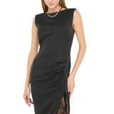 Abito donna gessato con pizzo