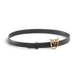 Cintura Donna sottile Love Birds in pelle 2cm