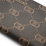 Portafoglio donna grande zip around con logo