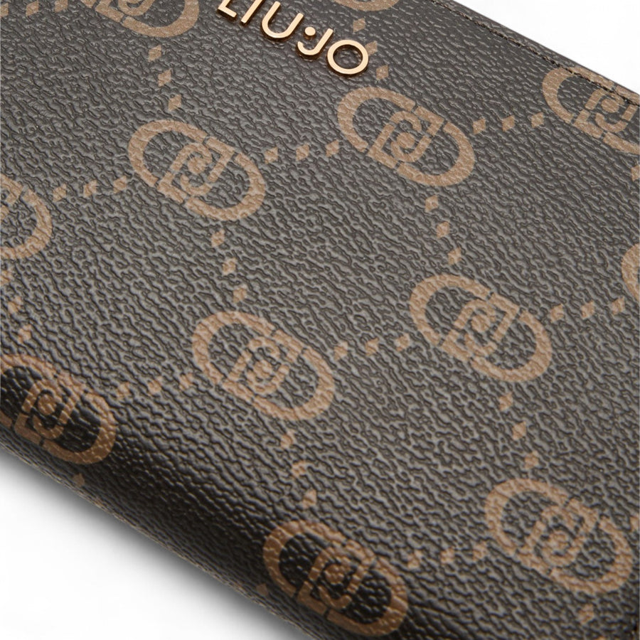 Portafoglio donna grande zip around con logo