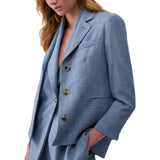Blazer donna in tessuto mélange