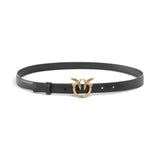 Cintura Donna sottile Love Birds in pelle 2cm