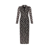 Abito donna lungo a pois