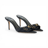 Mules donna in pelle con cinturini