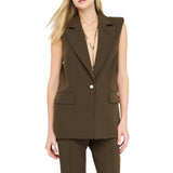 Gilet donna con spalline imbottite