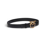 Cintura Donna in pelle con fibbia Love Birds gioiello 3 cm