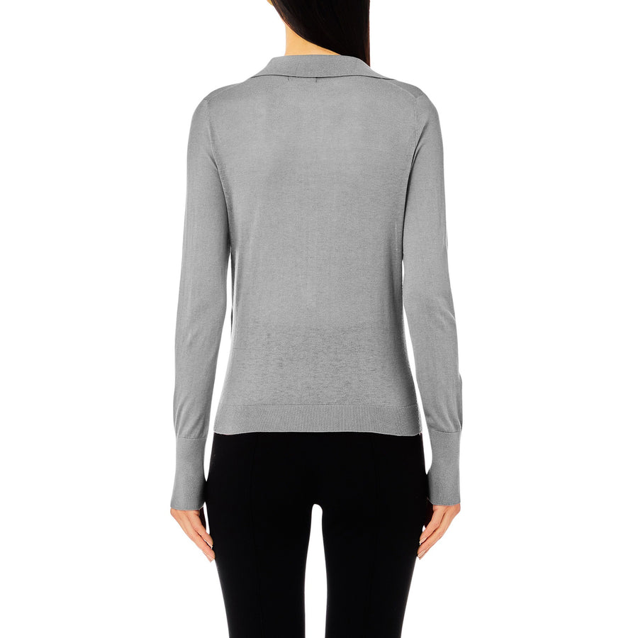 Polo donna in maglia di misto cashmere