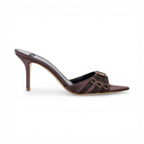 Mules donna in pelle con cinturini
