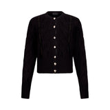 Cardigan donna in lana a trecce