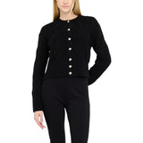 Cardigan donna in lana a trecce