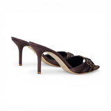 Mules donna in pelle con cinturini