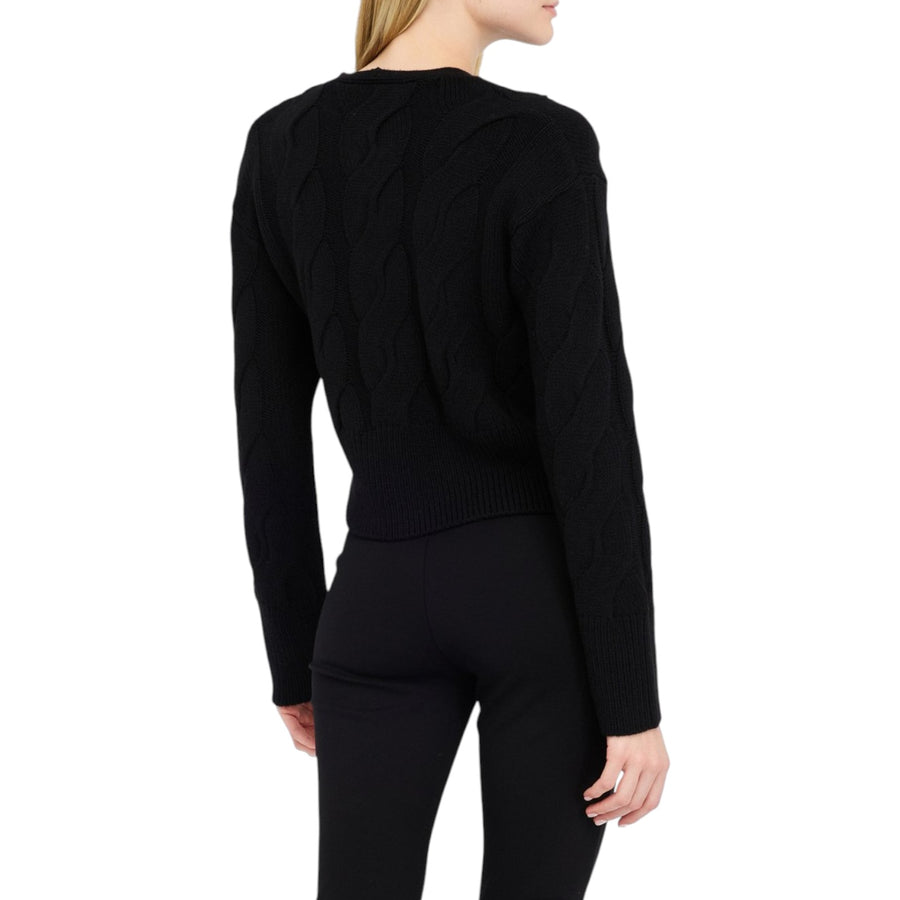 Cardigan donna in lana a trecce