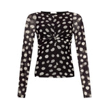 T-shirt donna a pois