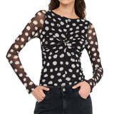 T-shirt donna a pois
