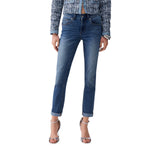 Jeans donna skinny con risvolto