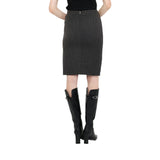 Gonna donna gessata con pizzo