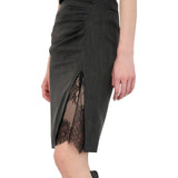 Gonna donna gessata con pizzo