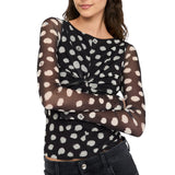 T-shirt donna a pois