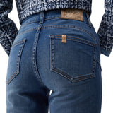 Jeans donna skinny con risvolto