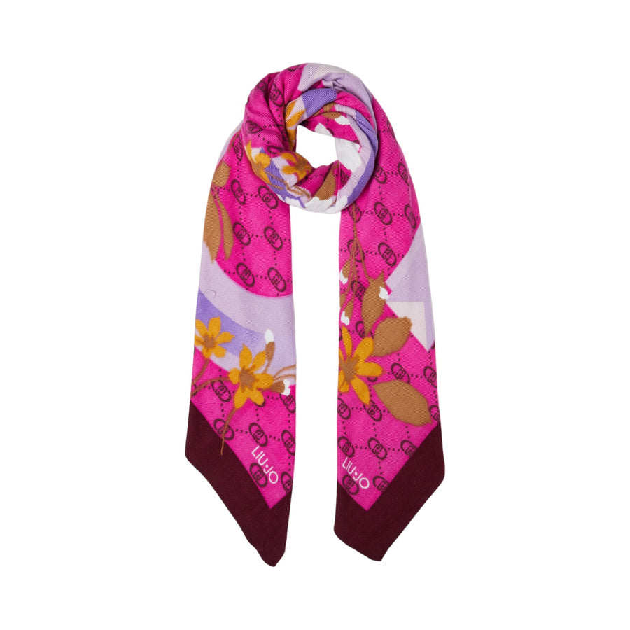 Foulard donna floreale con logo